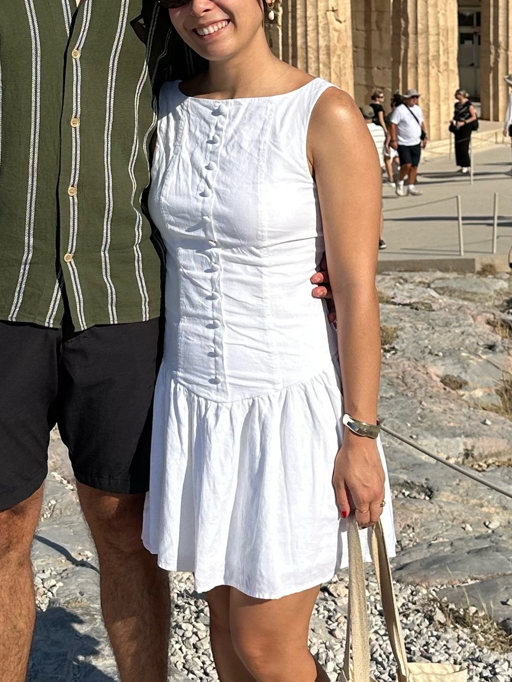 White Sleeveless Summer Dress